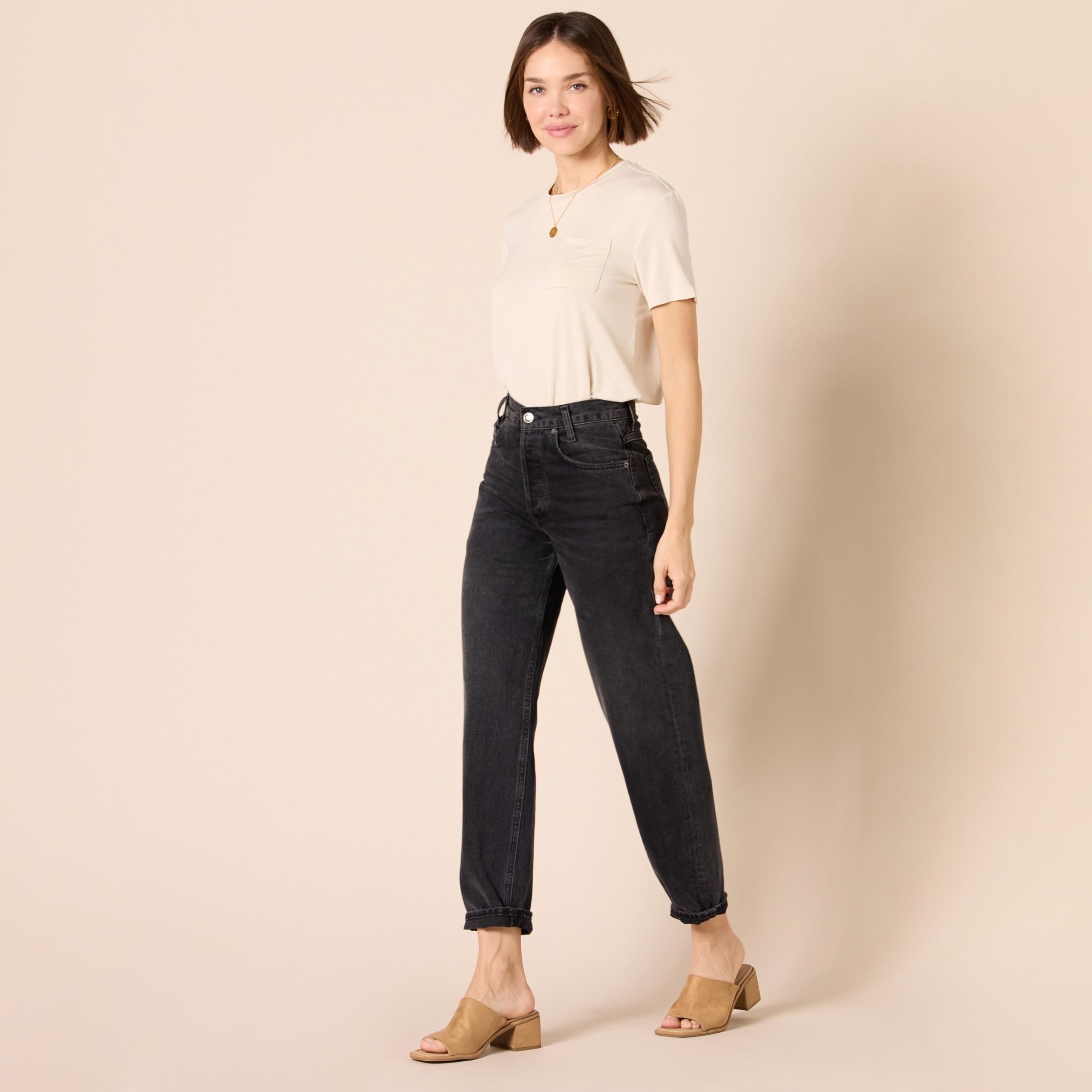 Amazon Essentials Mujer Sandalia Tipo Mule con tacón