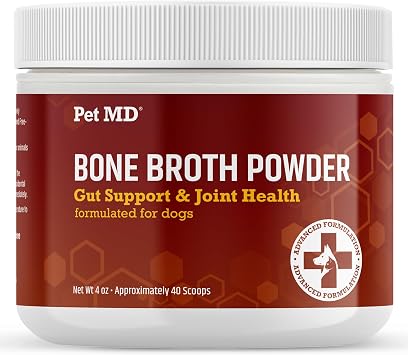 Pet MD Bone Broth for Dogs - Grade A Free Range Elk Bone Powder - 4oz