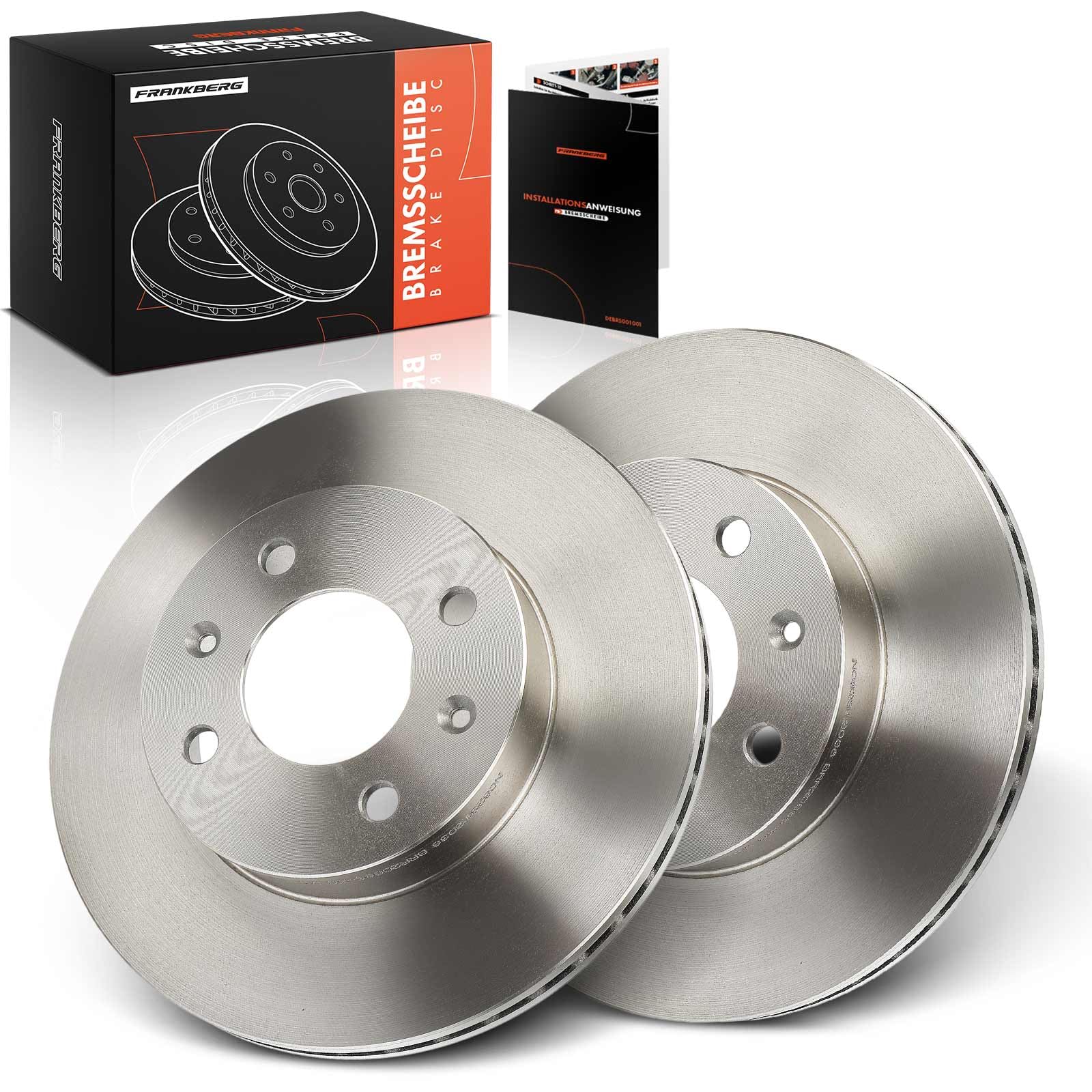 Frankberg Set di dischi freno incl. 2x Dischi Freno Anteriore Ventilato Diametro241mm Compatibile con i10 BA IA i10 PA Picanto TA Picanto SA i10 Replace# 5171207500,517120X500
