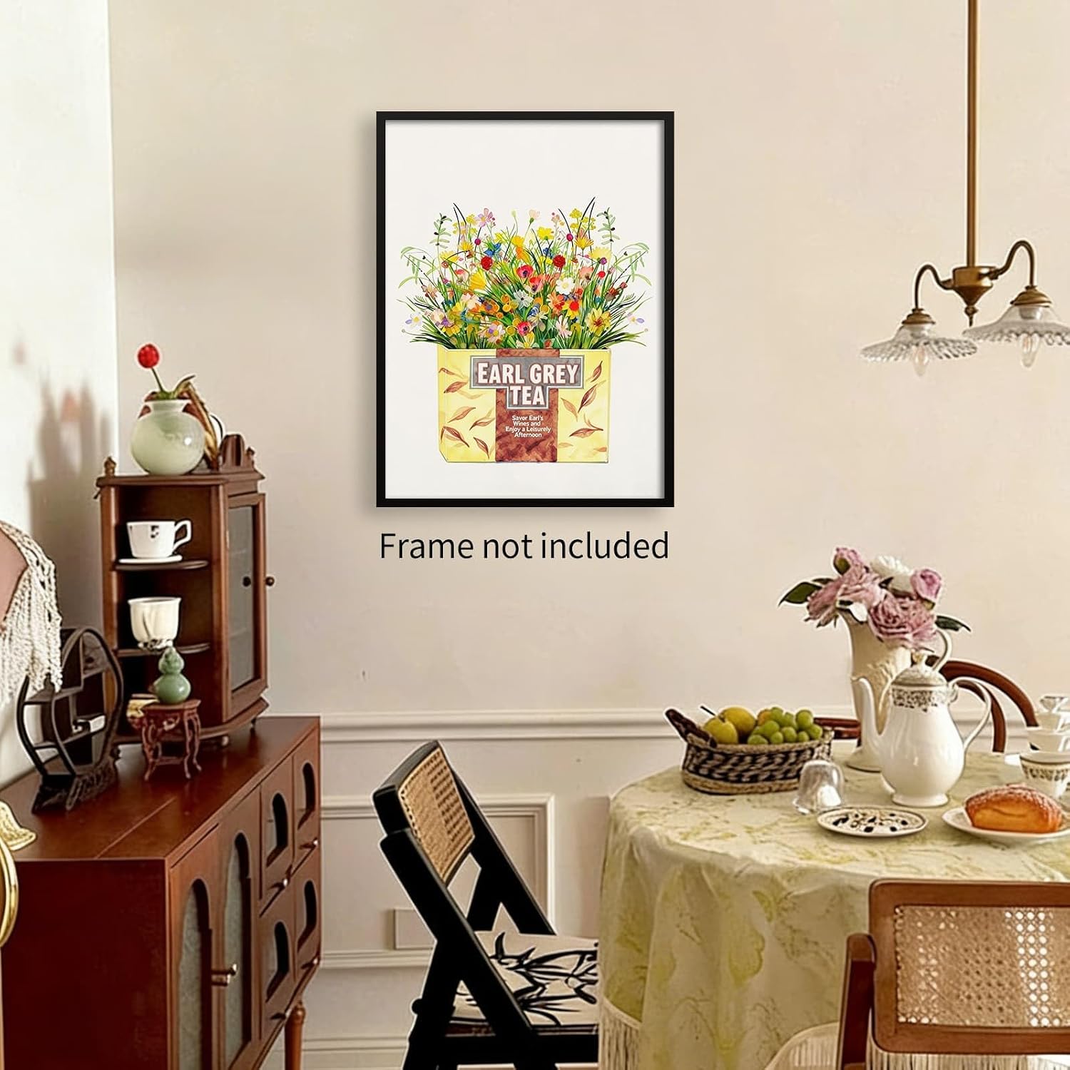 Vintage Kitchen Canvas Wall Art Colourful Wild Flowers Prints Retro Botanical Pictures Painting Trendy Minimalist Y2k Posters 12x16 inch Unframed for Dining Room Living Room Bedroom Home Decor image 4