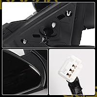 Vista 6 de Dasbecan Espejo lateral derecho del lado del pasajero compatible con Honda Civic 2016-2021, vidrio eléctrico no calentado, plegable manual, pintura