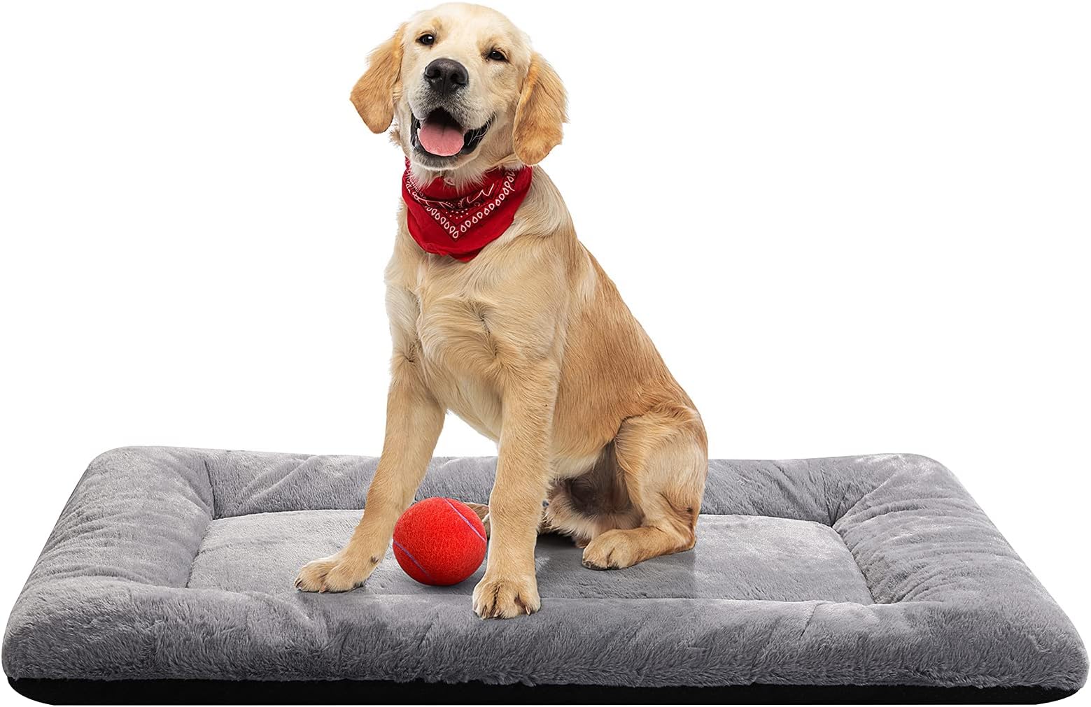 Dog Beds Crate Pad for Medium/Large Dogs Fit Metal,Ultra Soft, Washable & Anti-Slip Kennel Pad for Dogs Cozy Sleeping Mat,Gray 36inch