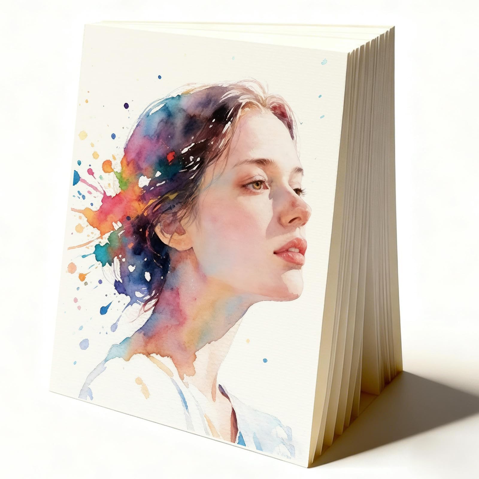 70 Sheets Watercolour Paper,140lb/300 GSM Cotton Paper Water Colour Paper Pad,Cold Press Acrylic Sketching Drawing Art Paper Postcards for Students Beginners Artists Painting Supplies(17,8 x 12,7 cm)