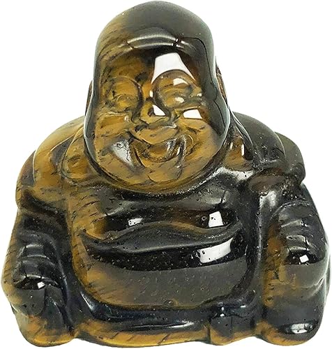 Vista 16 de Fekuar Estatua de Buda Feliz de Aventurina Roja, tallada a mano Maitreya Laughing Buda, escultura de bolsillo de cristal curativo de 1.5 pulgadas