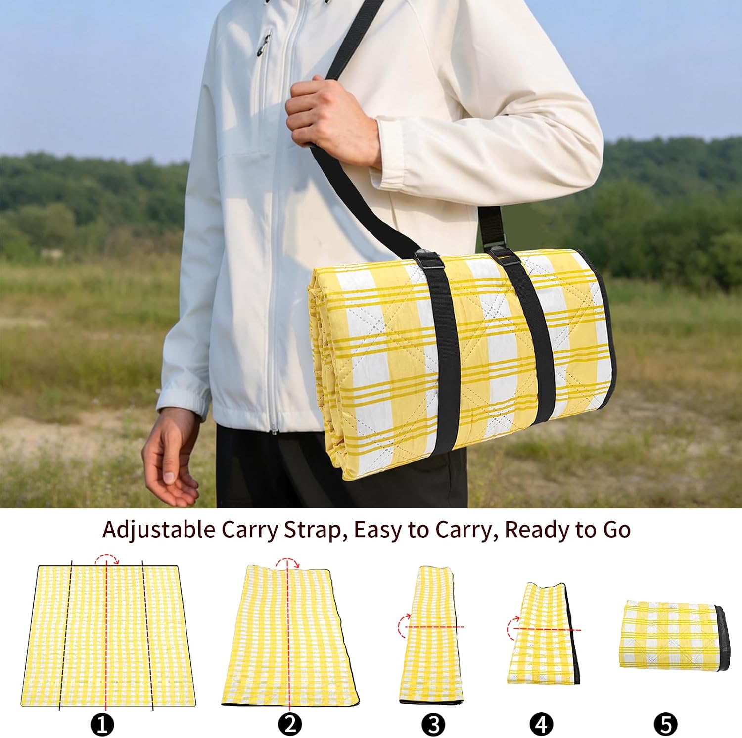 Waterproof Sandproof Beach Blanket Outdoor Picnic Mat(60"*80") image 4