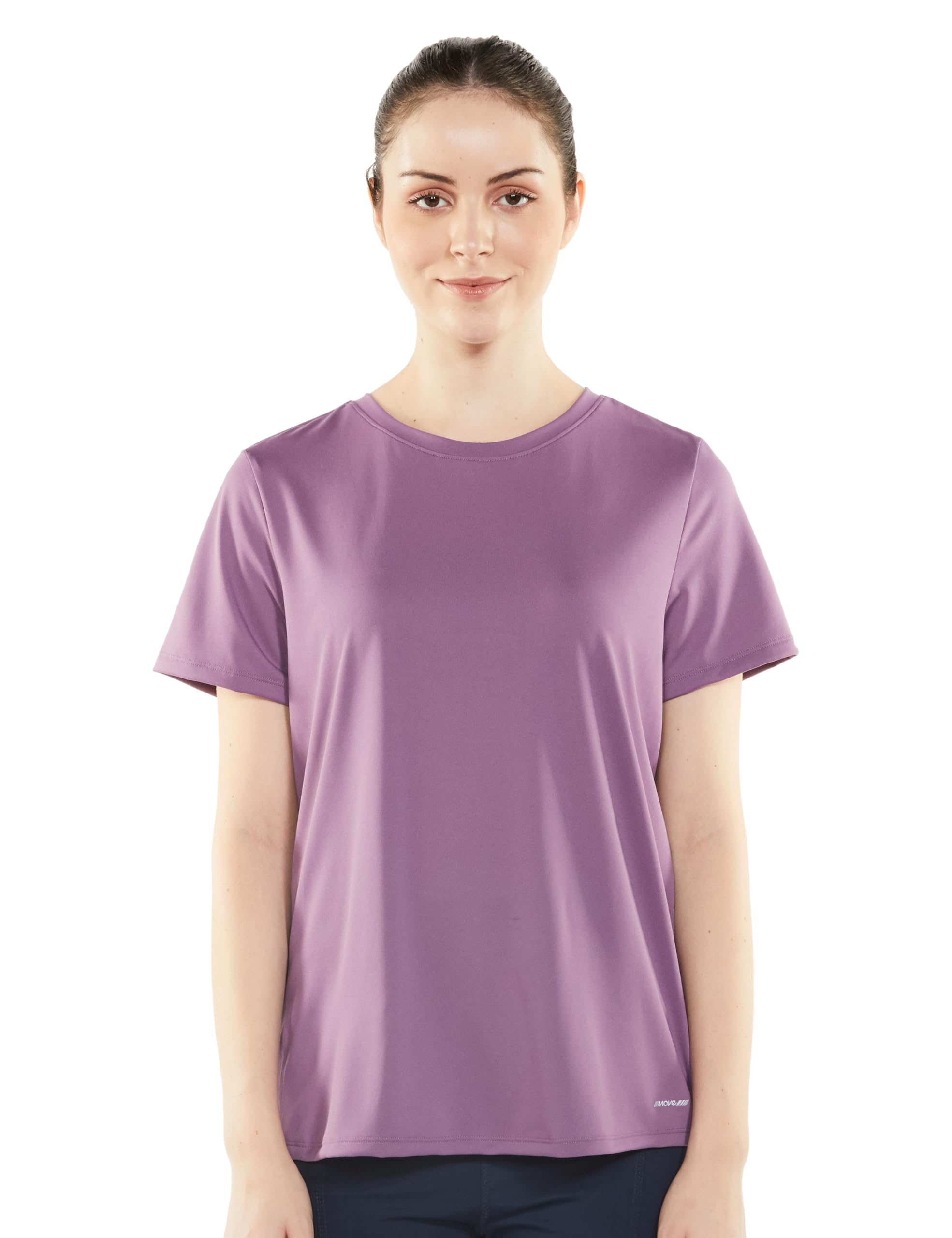 jockey MW71 Women's Microfiber Round Neck Relaxed Fit T-Shirt with StayDry and StayFresh Treatment-picture-12