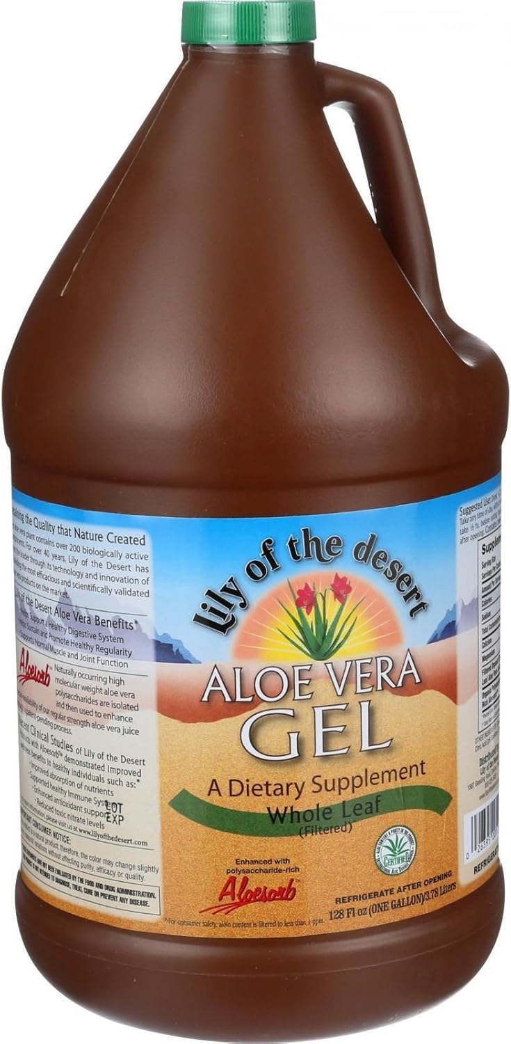 Lily Of The Desert Organic Whole Leaf Aloe Vera Juice, 1 Gallon -- 4 per case.