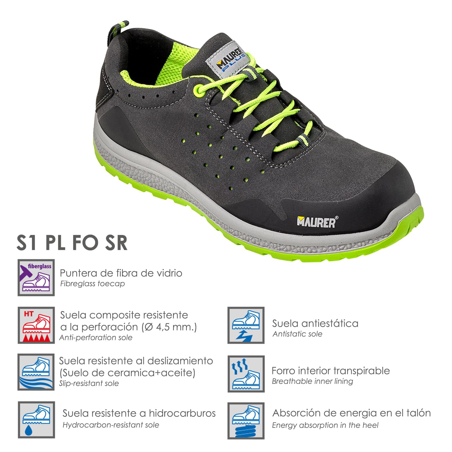 Maurer Deportiva Seguridad Maurer Botas de Seguridad y contra incendiosUnisex Adulto