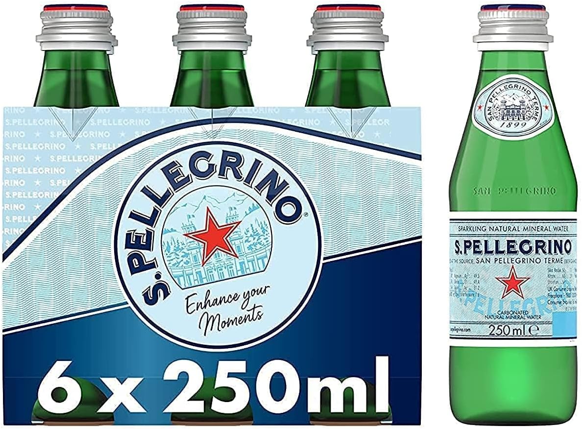 San Pellegrino Sparkling Water, 6 x 250 ml