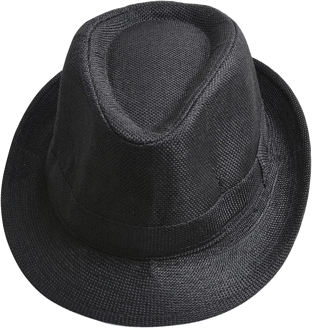 Queenbox Child Linen Fedora Hat Boy Girl Jazz Cap Kids Straw Sun Cowboy Hat - Image 6