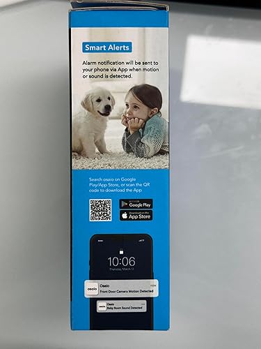 Miniatura 10 de GNCC Cámara de seguridad para interiores, 2 paquetes de cámaras 1080P para cámara Wi-Fi de seguridad para el hogar, detección de movimientosonido,