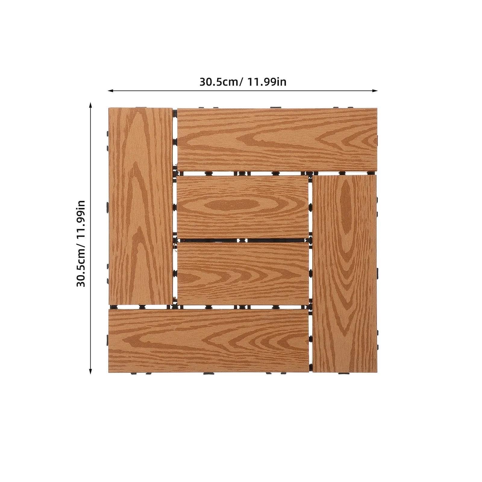 Baldosas Jardin Exterior Piso entrelazado de madera plástica