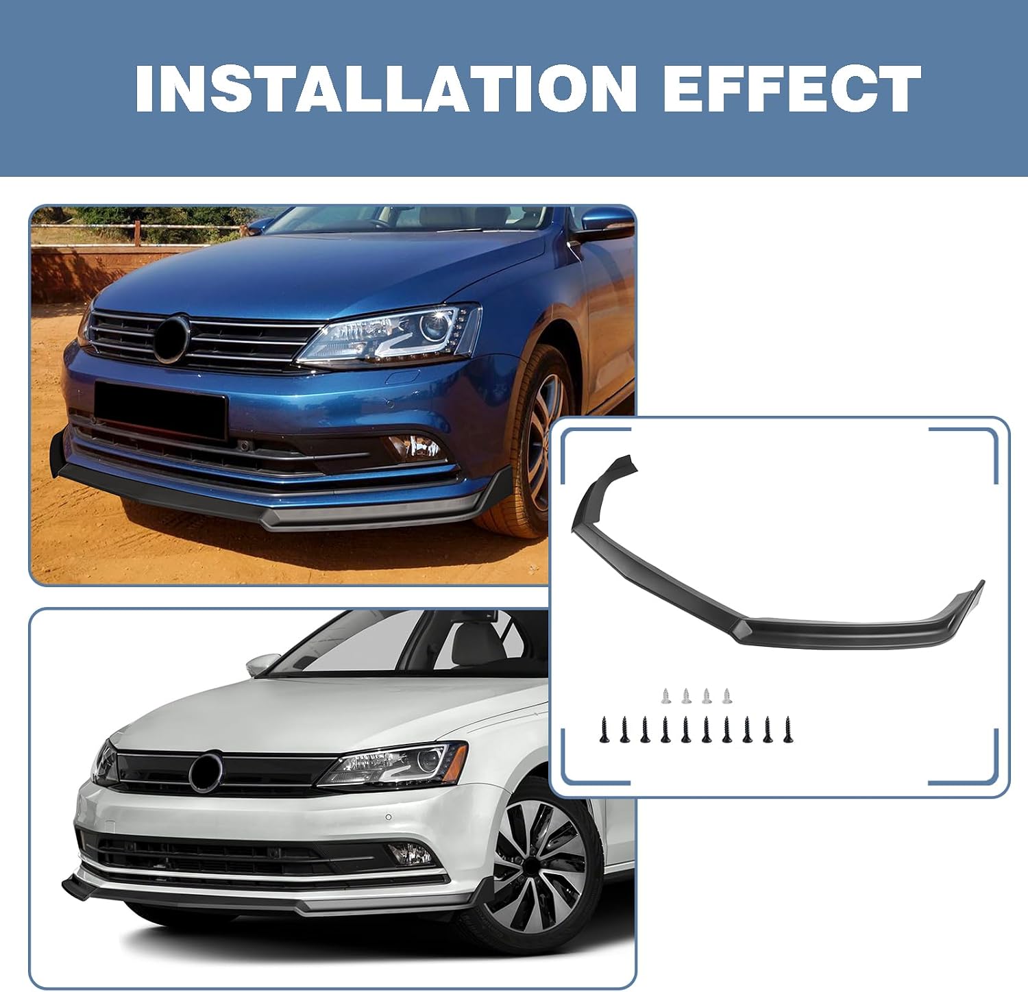 Front Lip fit for VW Jetta Sedan Sportline/Wolfsburg Edition 2017-2018