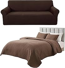 U-NICE HOME Stretch Couch Cover Bundles Quilt Sets