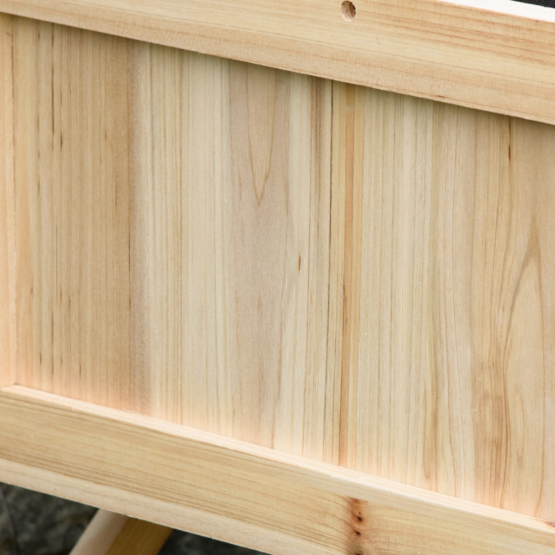 Outsunny Letto per Orto Rialzato con 6 Scomparti, Fioriera da Esterno Portapiante in Legno di Abete, 78.5x58x81cm