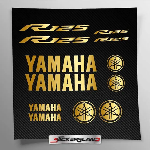 Stickers Yamaha R125 R15 pour réservoir et casque moto - Stickersland