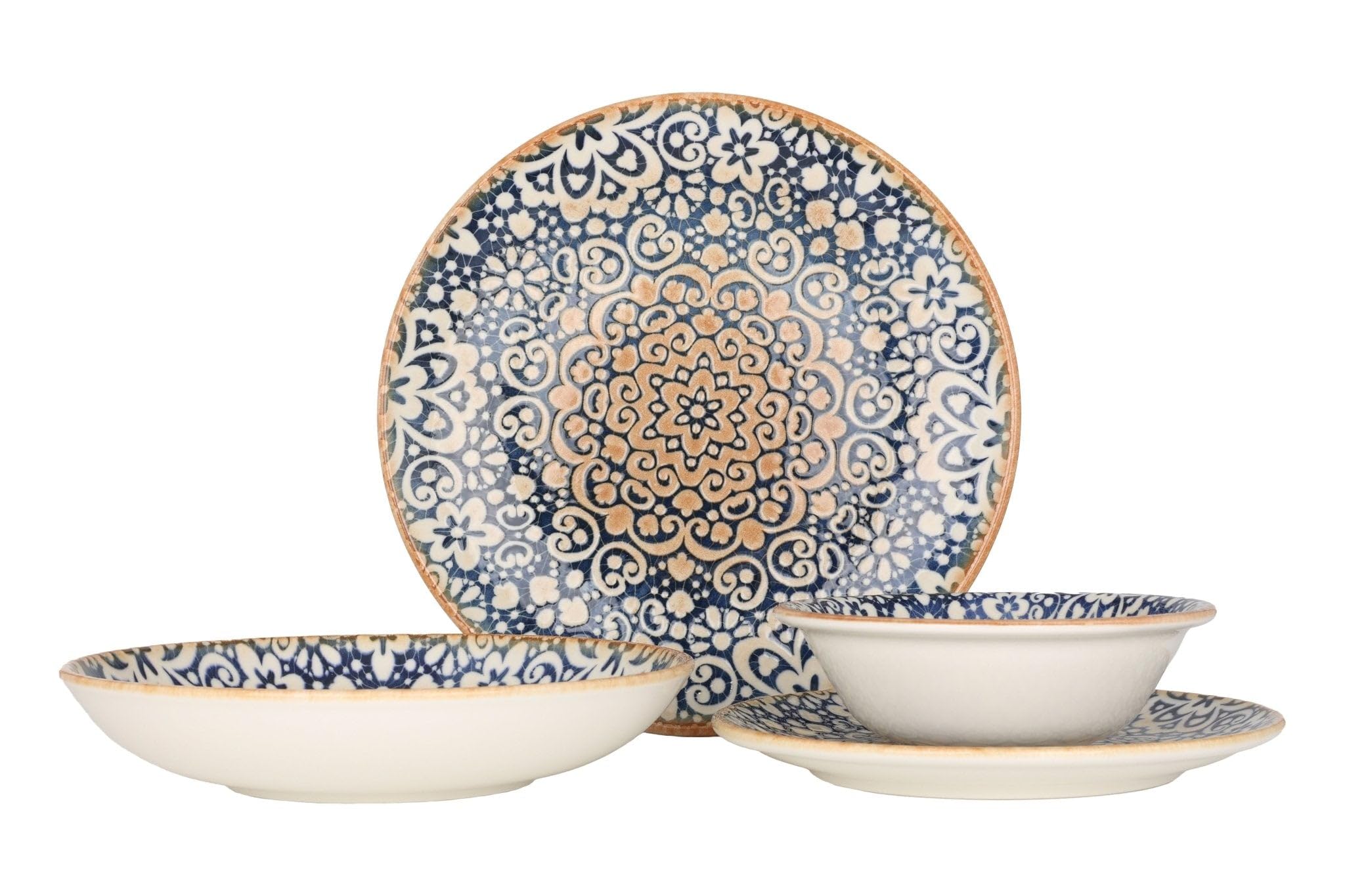 Bonna Juegos de vajilla (Medium) - Alhambra - 24 piezas - 6 Personas - Porcelana