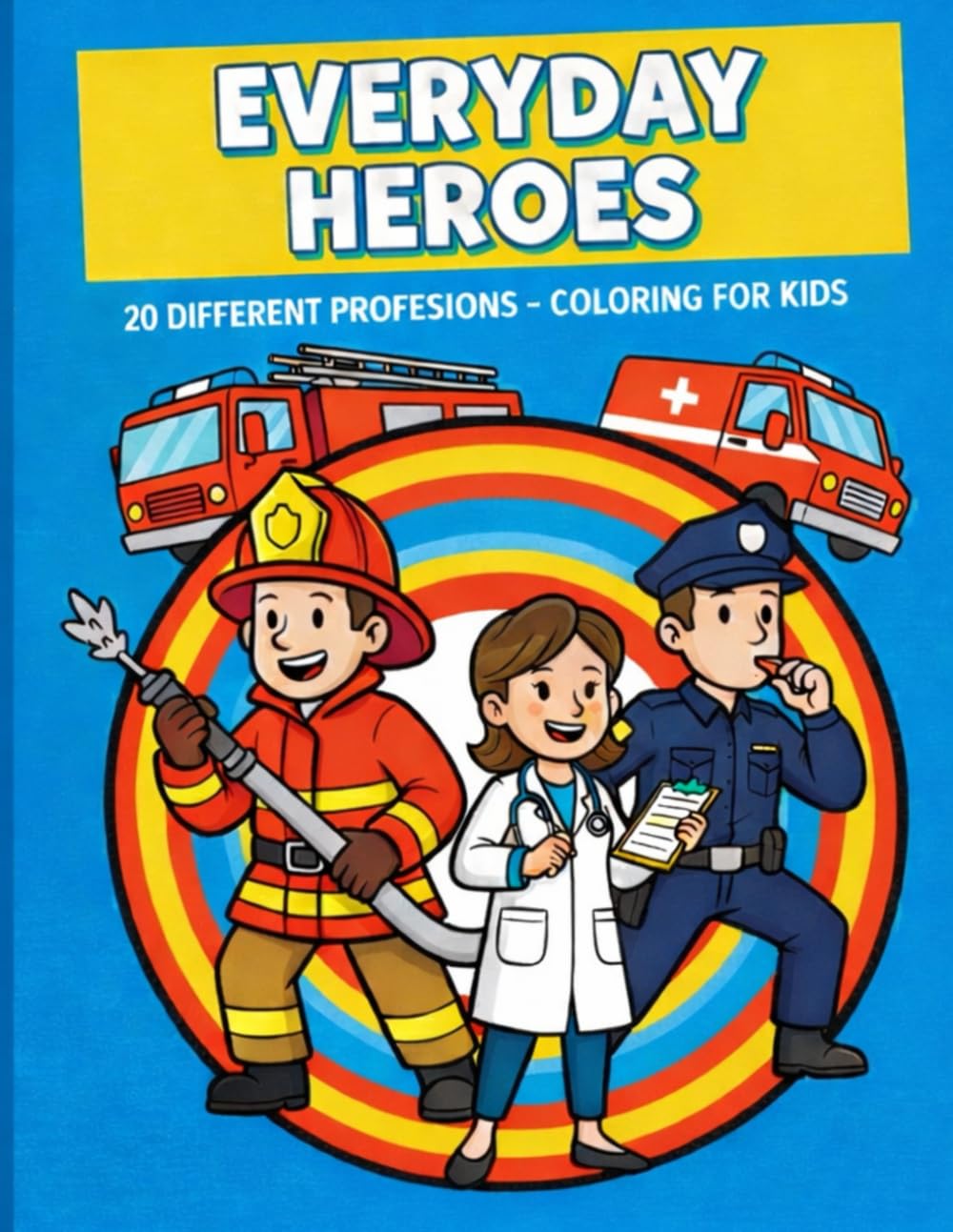Everyday Heroes: Coloring for Kids: 20 Inspiring Careers to Explore! From Brave Firefighters to Kind Doctors | Educational Fun for Boys & Girls Ages 4-8