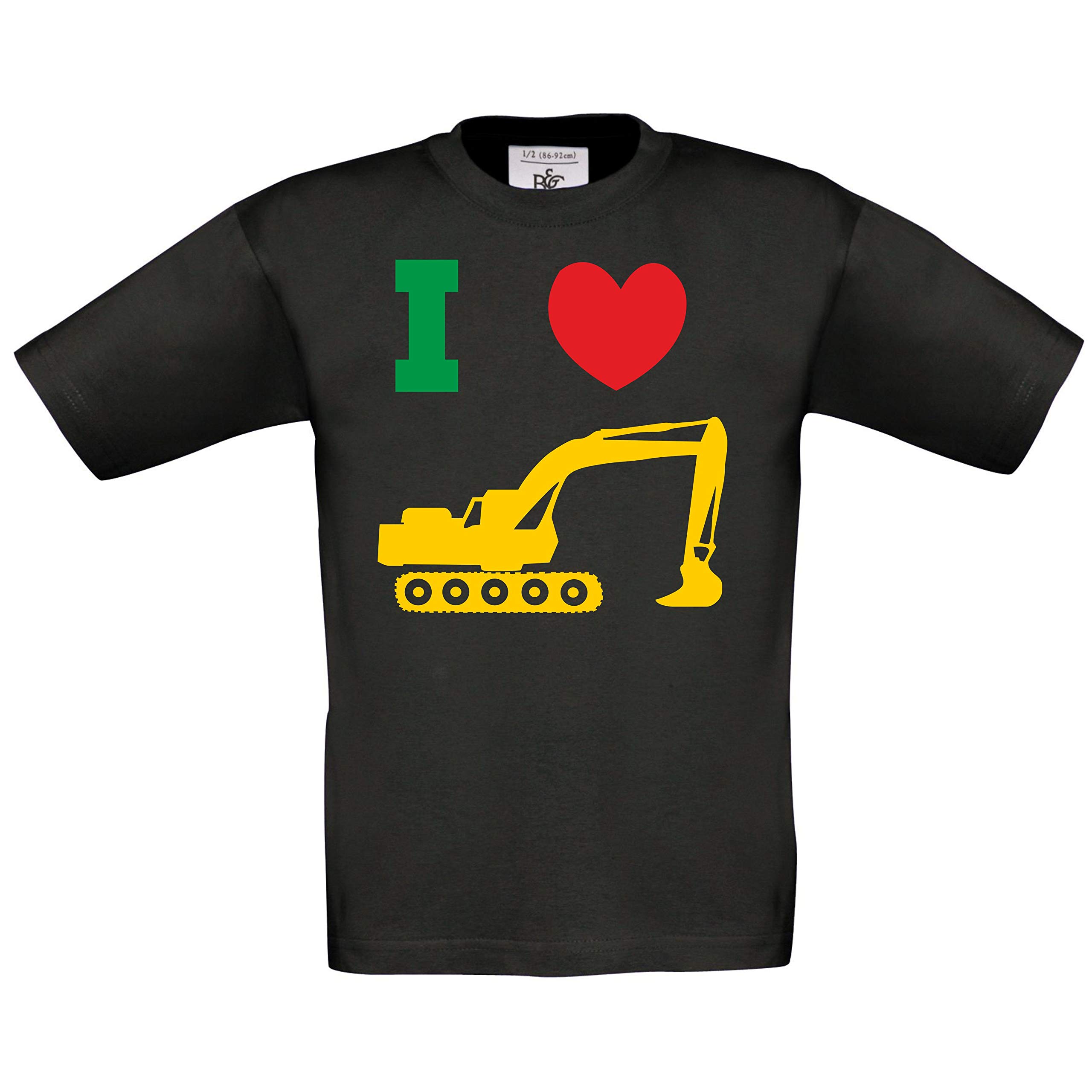 Edward Sinclair I Love Diggers | 5-6 Years | Black Kids T-Shirt