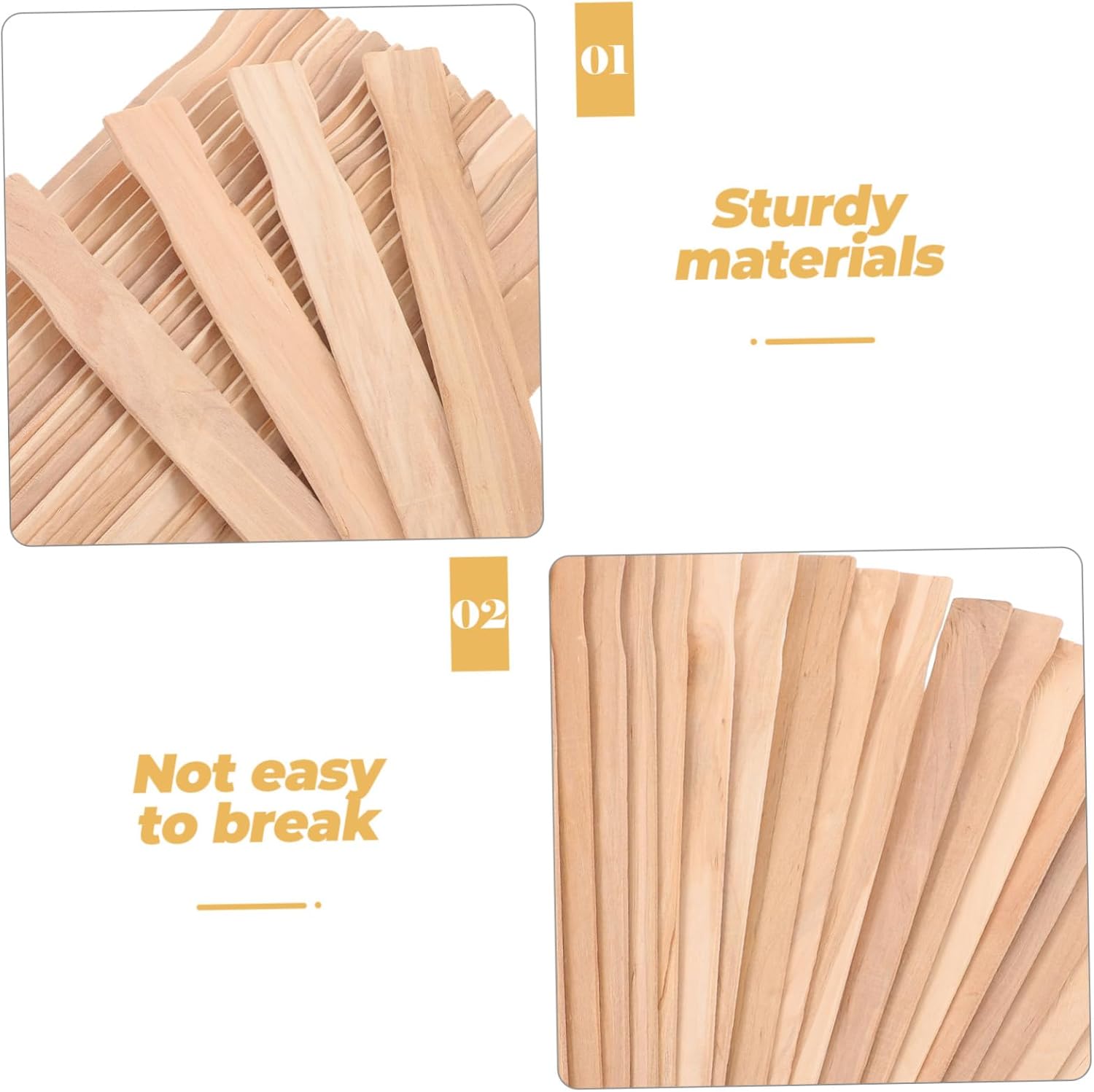 Healifty 125pcs Reusable Paint Mixing Sticks Wooden Stirring Tools for Crafting Painting and Projects Lightweight Paint Stirring Rods for Even Mixing and Easy