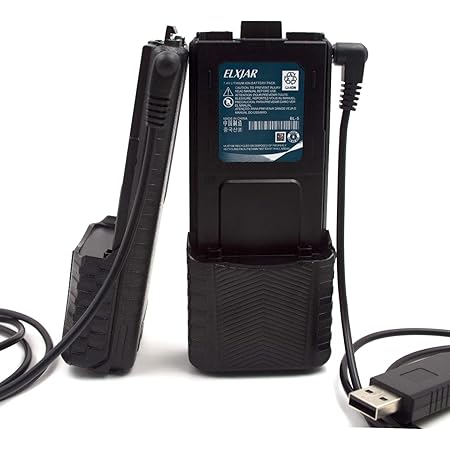 (2-Pack) 7.4V 3800mAh BL-5L Replacement Extended Battery, Compatible with UV-5R UV-5RTP UV-5R Plus UV-5RX3 BF-F8HP RD-5R UV-5X3, BF-F9 Two Way Radio with USB Charging Cable