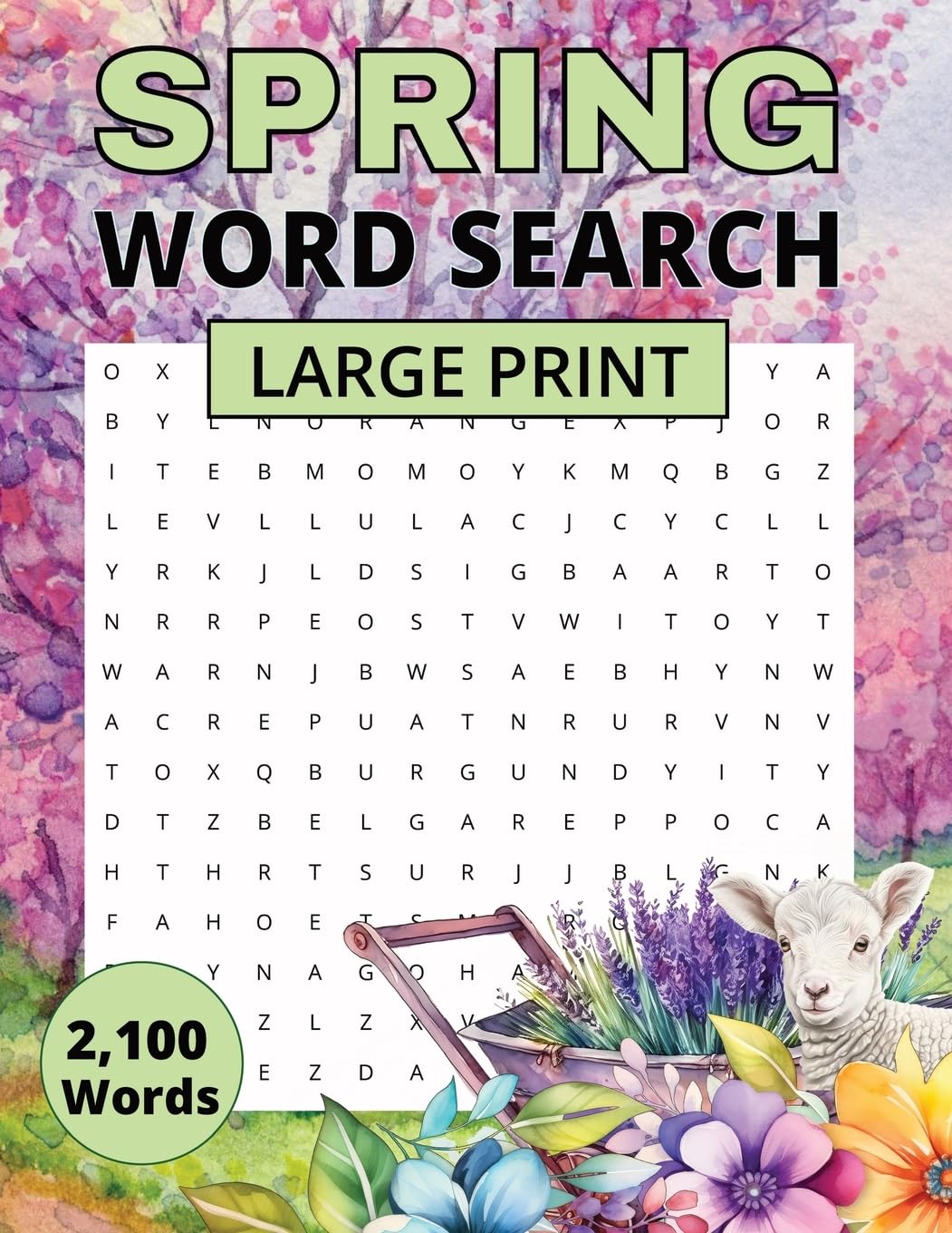 Spring Word Search: 100 Themed Puzzles | 2,100 Words | Large Print (Seasonal (Word Search) Collection)