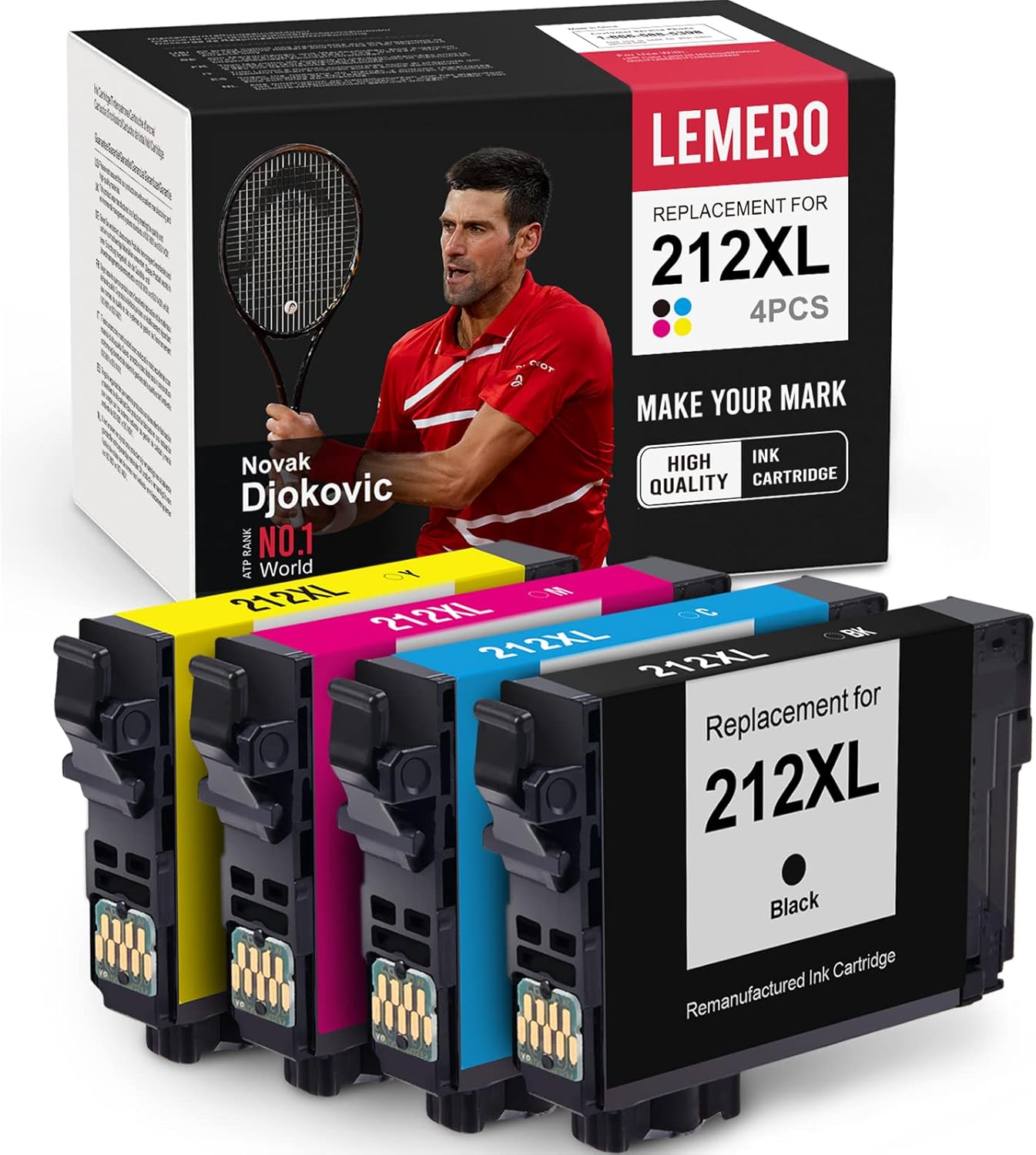Discount 70% LEMERO Remanufactured Ink Cartridge Replacement for Epson 212XL 212 XL T212 Work with Workforce WF-2850 WF-2830 Expression Home XP-4100 XP-4105 Printer (Black, Cyan, Yellow, Magenta, 4-Pack)