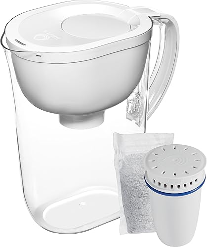 Miniatura 9 de Brita Sistema de filtración de agua recargable con jarra grande de 10 tazas, Tahoe, blanco y 1 filtro recargable