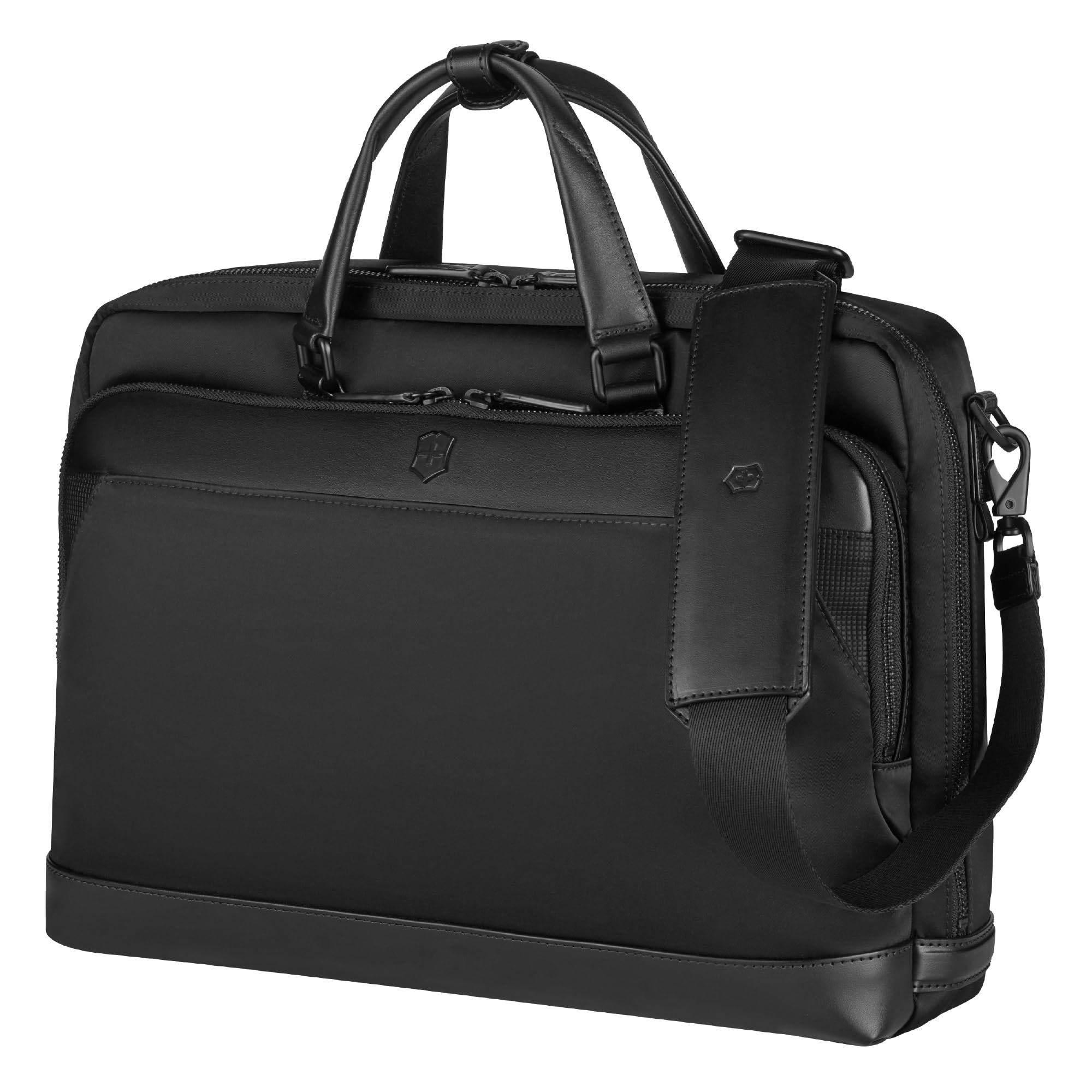 Victorinox Alox Nero, Briefcase (13 litres) 15.6 Inch Laptop Pocket, 40 cm, Black, Nylon/Leather, 611805 | Business Travel Bag For Men (B097YR2JDJ) Amazon Price History, Amazon Price Tracker
