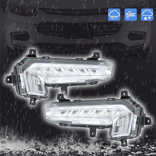 Miniatura 3 de labwork Luces antiniebla de repuesto para Chevrolet Malibu 2016-2018 para parachoques lateral del lado del conductor, luces LED de circulación