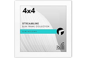 Americanflat 4x4 Picture Frame with Shatter-Resistant Glass - Streamline Collection