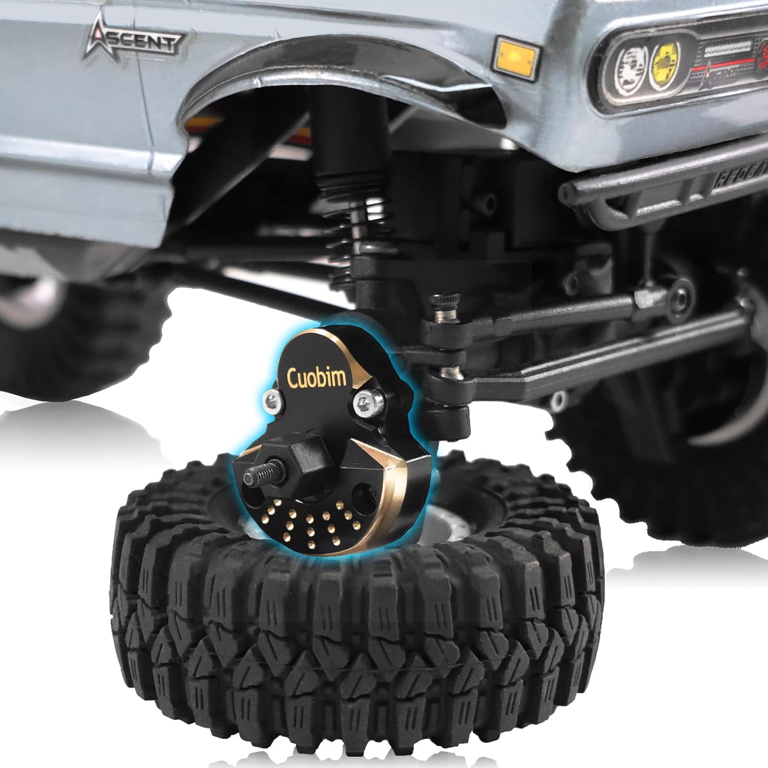 Ascent-18 Brass Outer Portal Housing 40g Black Coating for Redcat Ascent-18 1/18 RC Crawler Upgrade Parts