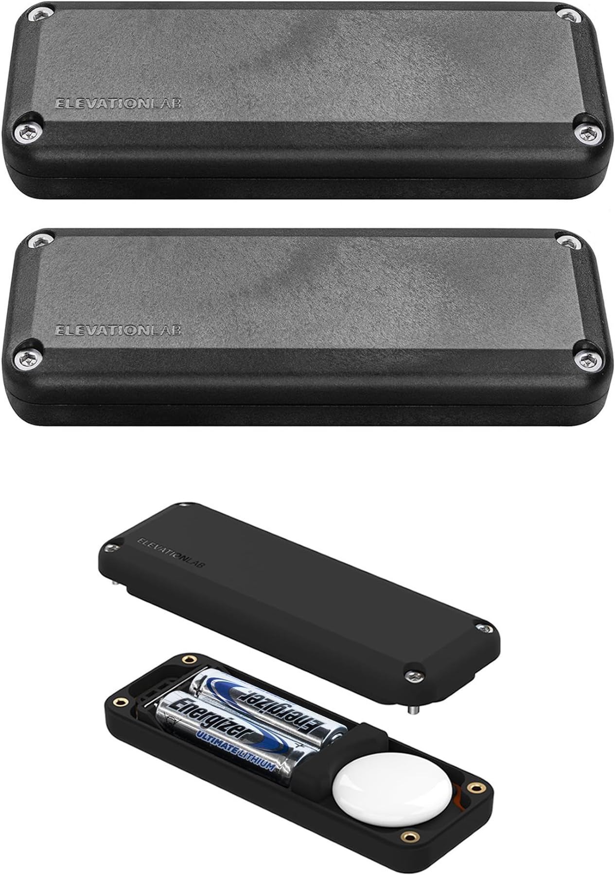 Elevation Lab AirTag 10-Year Extended Battery Case (2 Pack) | Uses AA batteries - 14x more capacity than CR2032 | Waterproof, CR 2032 battery replacement