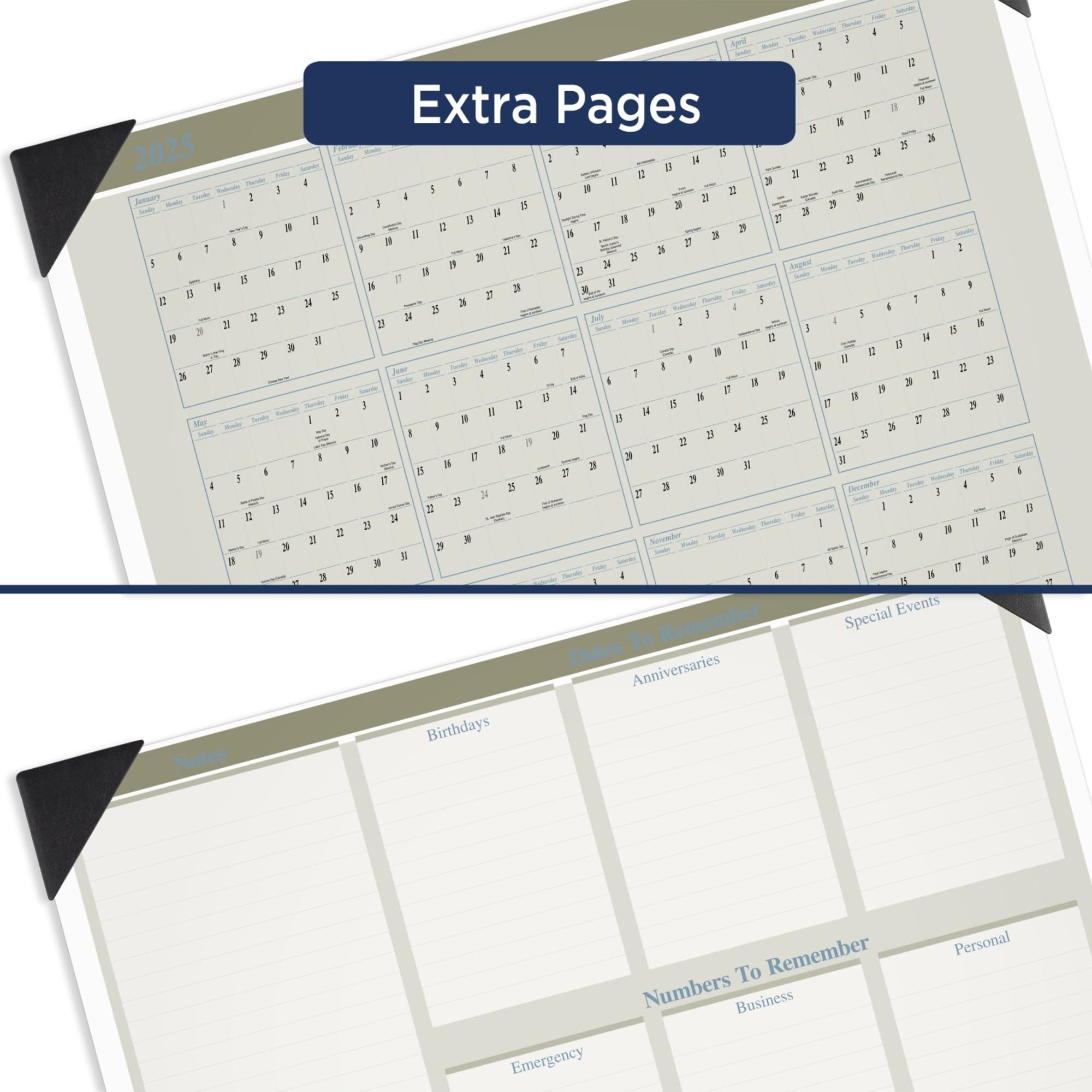 2024 AT-A-GLANCE® Executive Schreibtischunterlage Kalender, 54,5 x 43,2 cm, Januar bis Dezember 2024, HT1500