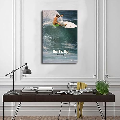 Miniatura 3 de Póster de surf en la playa, lienzo retro de los años 90, arte de pared, impresión de imagen de surfista de la costa verde de moda para apartamento,