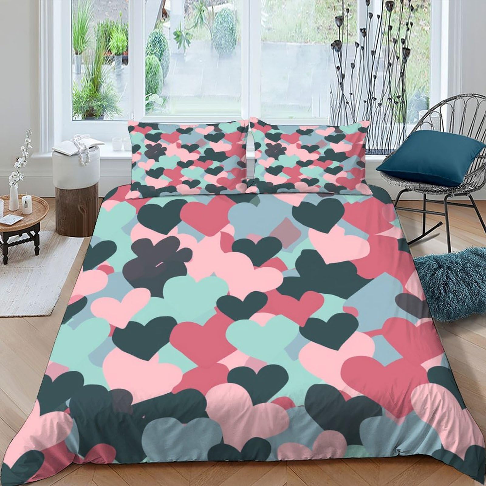 Parure de lit adulte ciel cosmique microfine avec housse de couette 135x200 et taie d'oreiller single