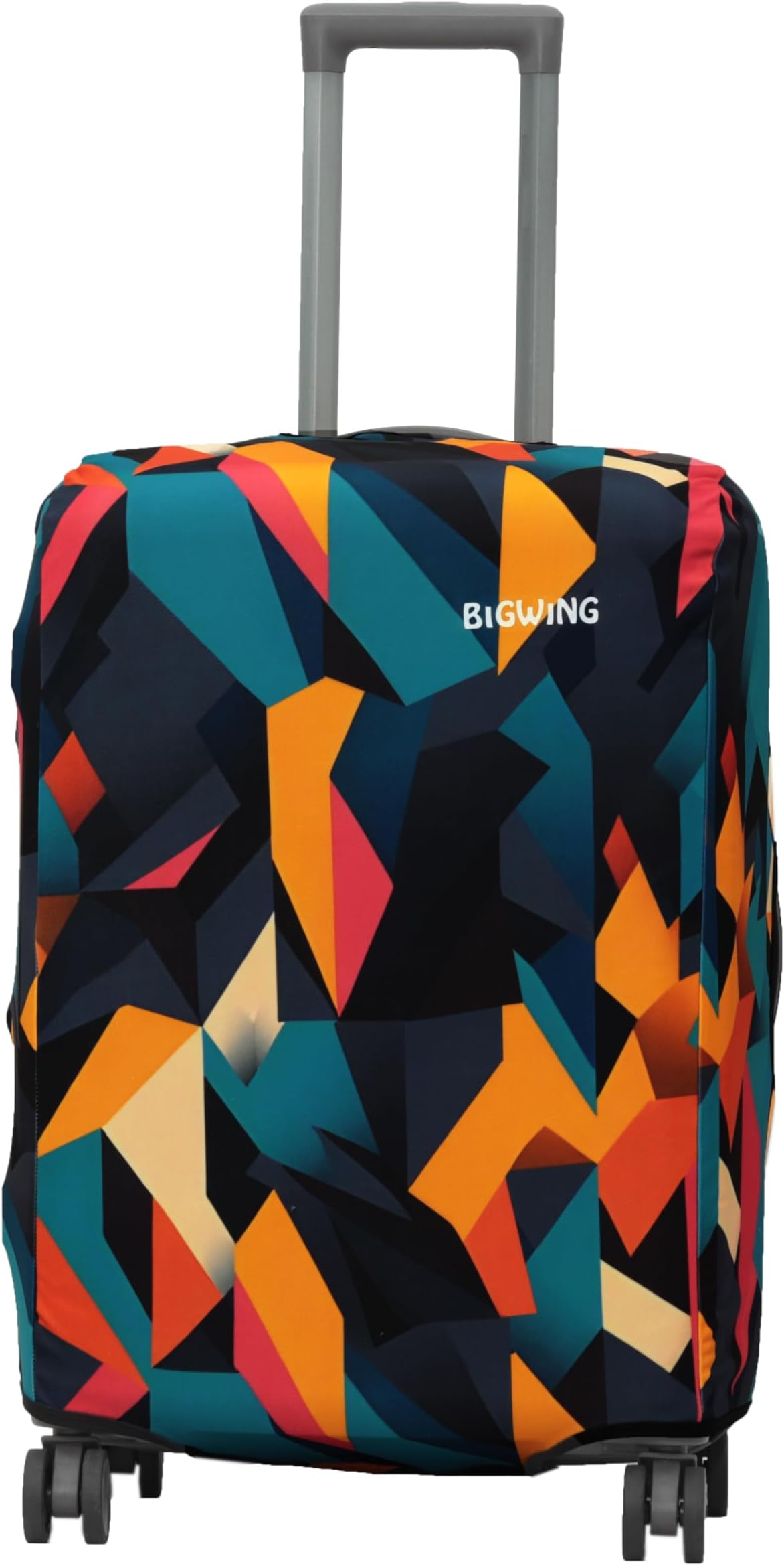 Polyester Abstract Print Protective Hard Luggage Trolley Bag Cover (Fits Only On Fiber/Plastic Trolley Bag), Multicolor, Large - 28 Inch (75 CM) Cover, Travel Accessories