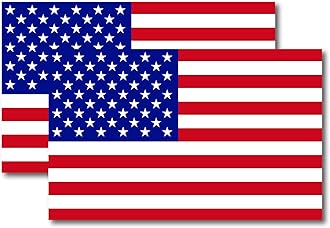 Magnet Me Up: American Flag Automotive Magnet Decal - 5x8 inches, 2 Pack, Red White, and Blue - Heavy-Duty for Car, Truck, SUV United States of America Patriotic Auto Accessories, USA Flag Car Magnets