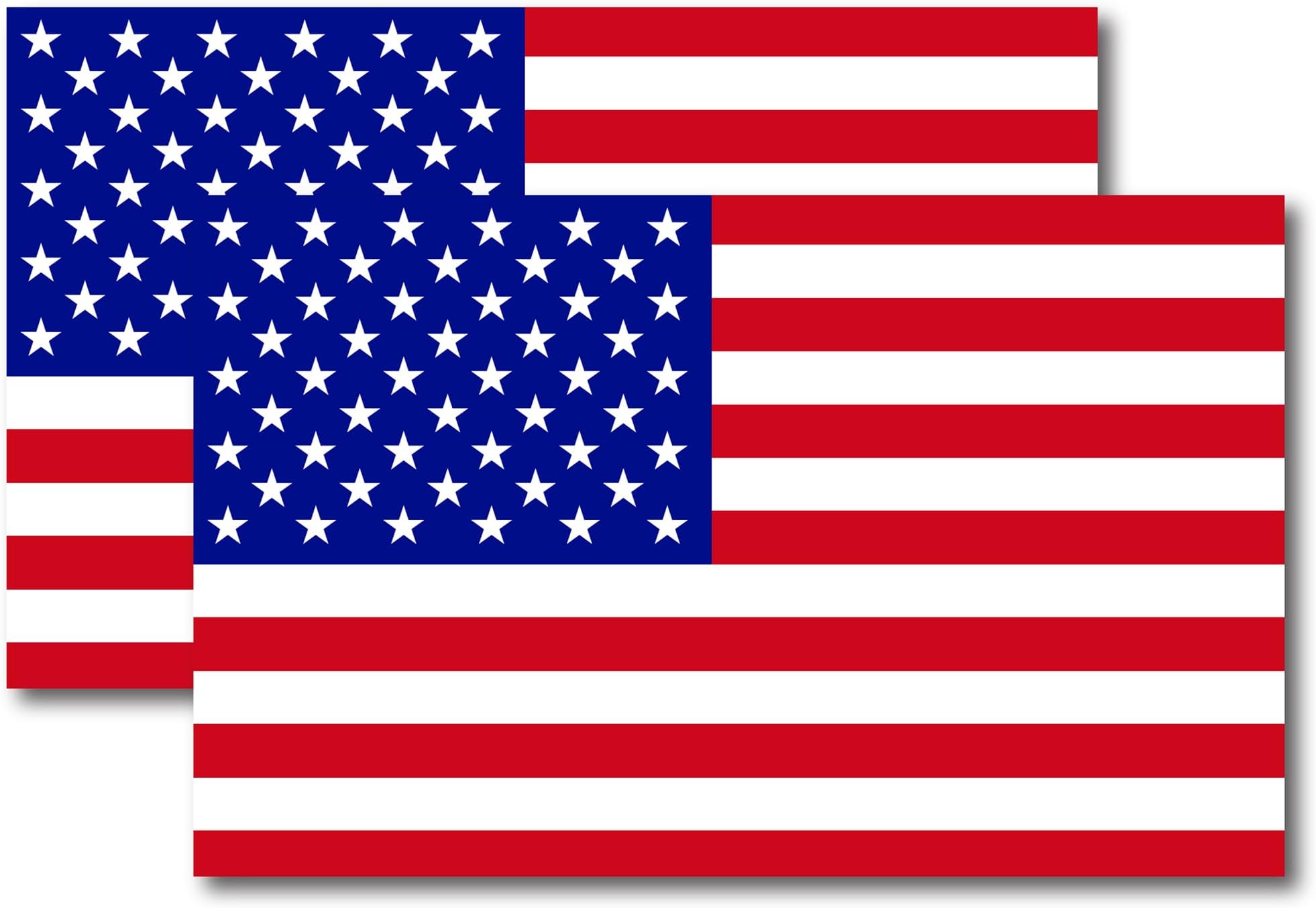 Magnet Me Up: American Flag Automotive Magnet Decal - 5x8 inches, 2 Pack, Red White, and Blue - Heavy-Duty for Car, Truck, SUV United States of America Patriotic Auto Accessories, USA Flag Car Magnets