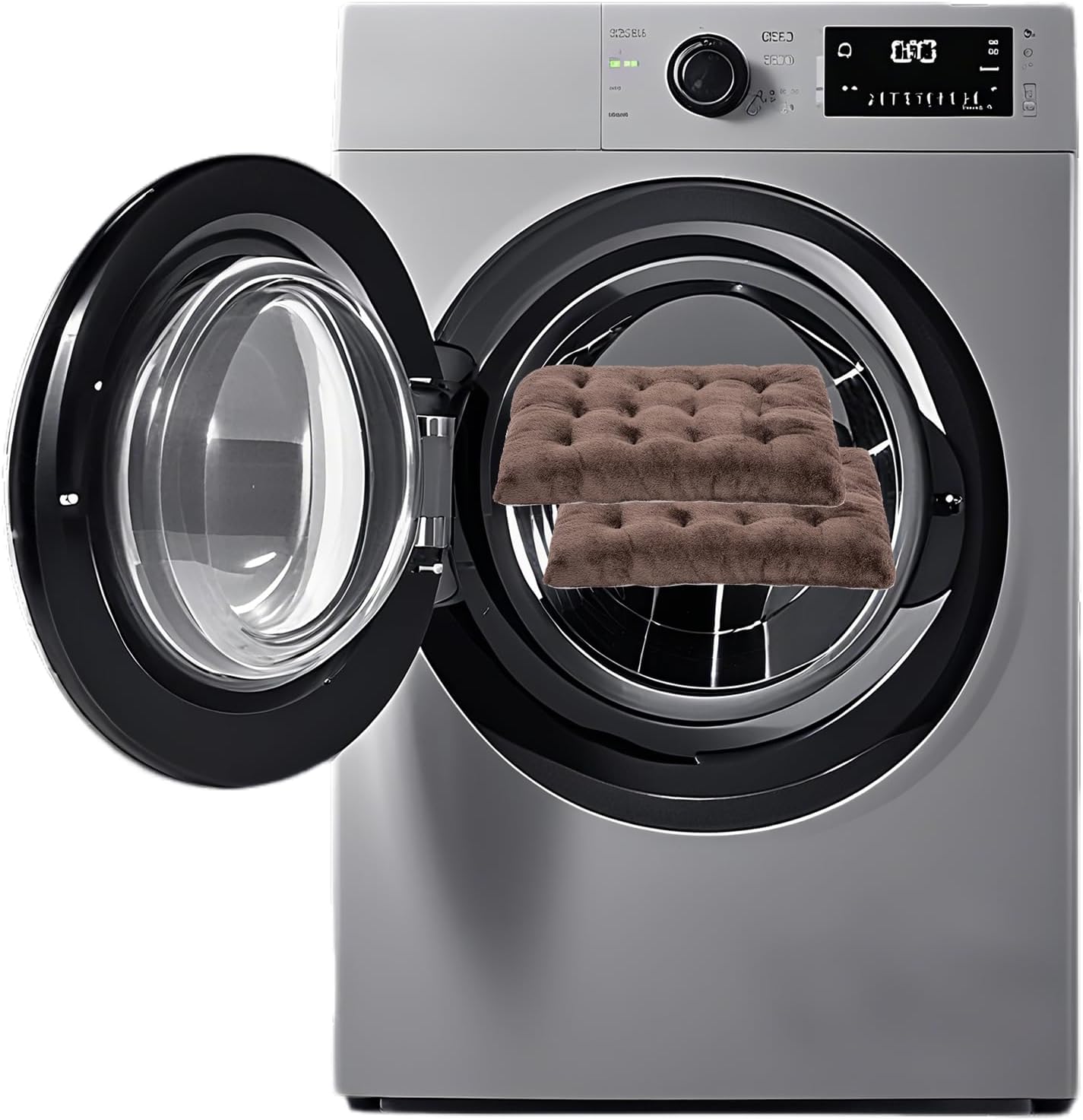 POMIU 2-Pack Washable Dog Bed, Deluxe Plush Crate Beds with Anti-Slip, Machine Washable Kennel Pad Sleeping Mat for Large, Medium and Small Dogs (2 Pack x Coffee, 35.0" L x 23.0" W x 3.0" Th)