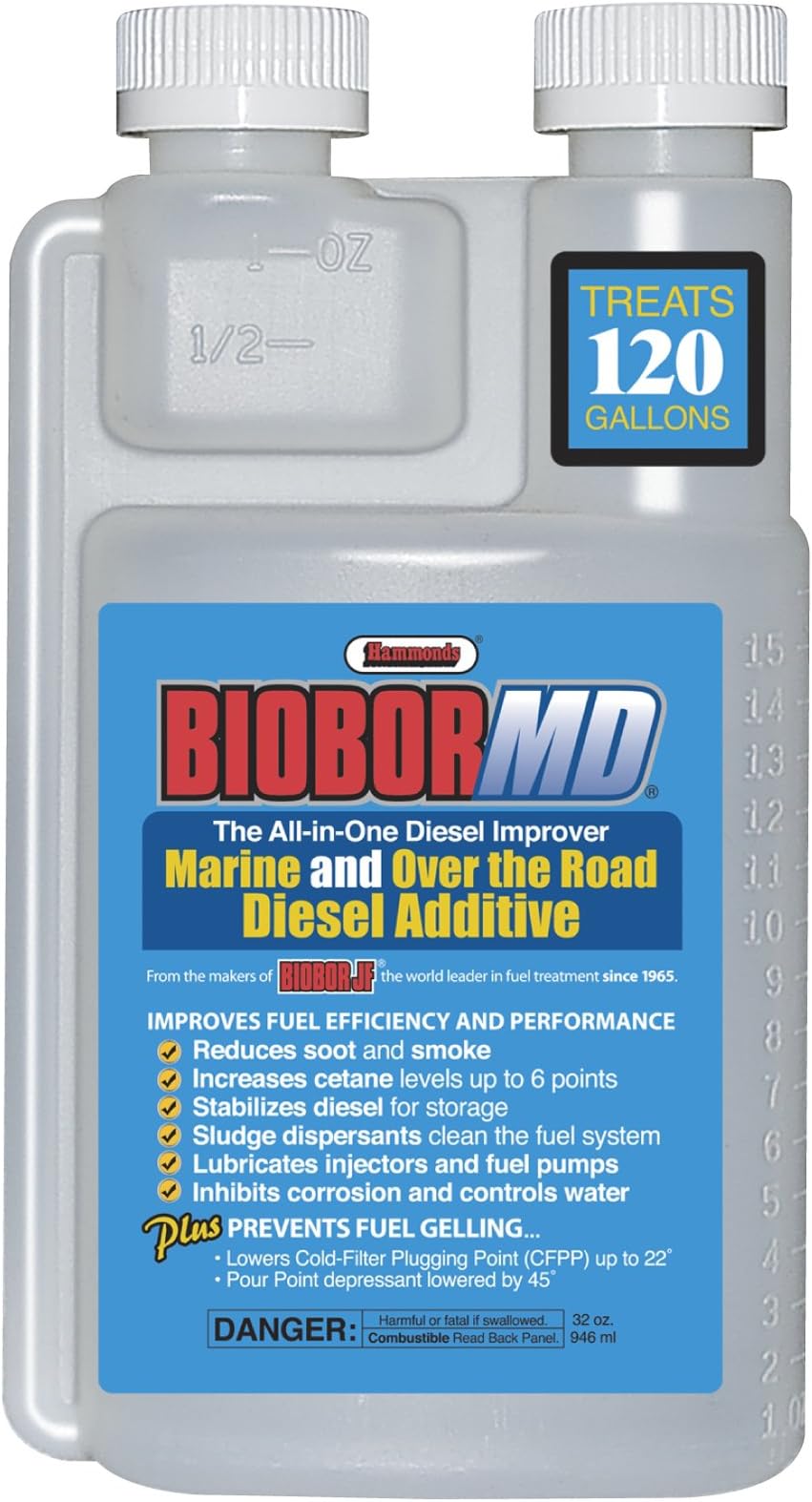 Hammonds Biobor MD Marine and OTR Diesel Treatment (Clear, 16-Ounce/Small)