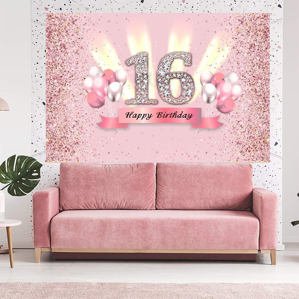 16. Geburtstag Hintergrund-Banner – 150x90 Cm, Vinyl, Wiederverwendbar, Partydeko Für Jungen