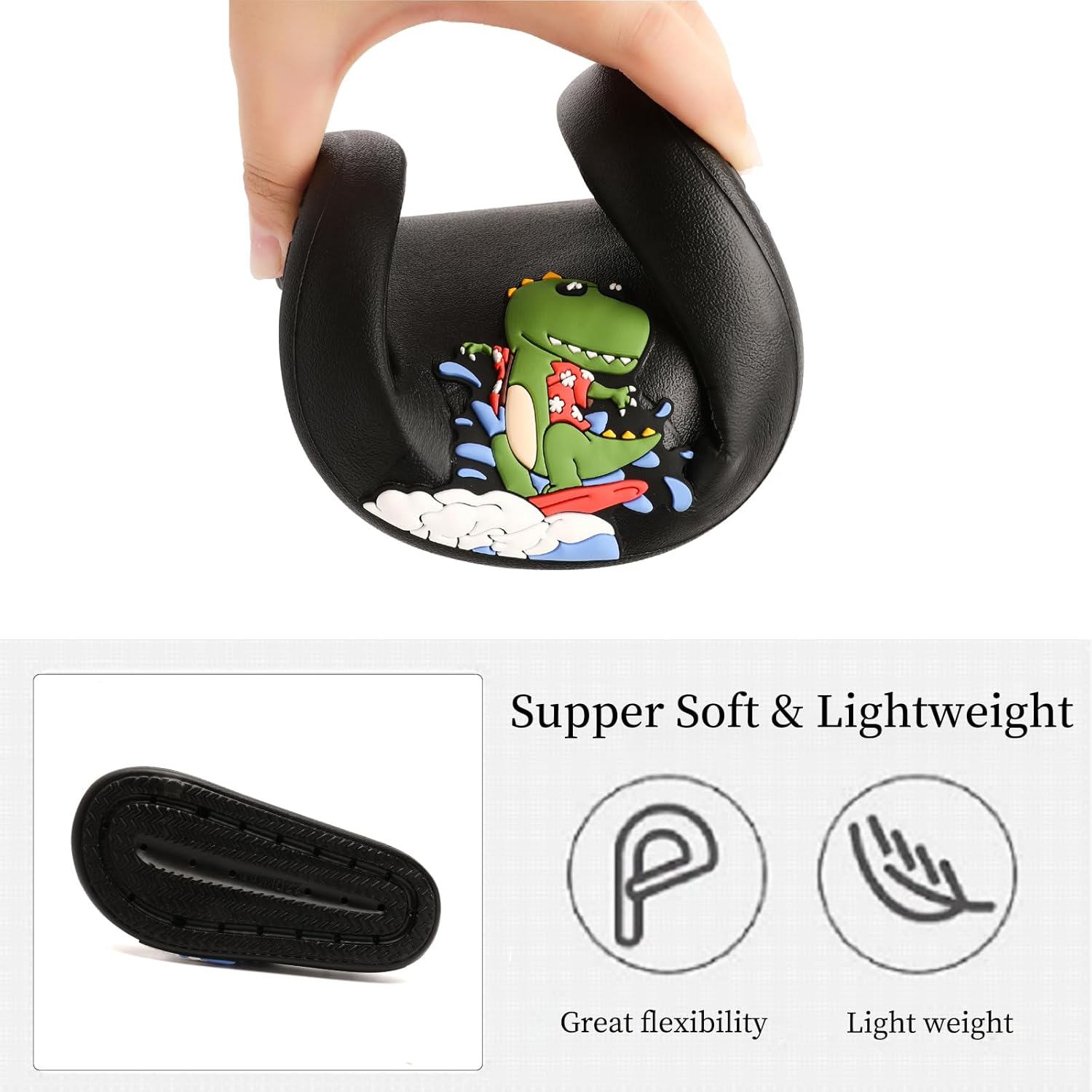 Guyarns Big Kids Cloud slides,Boys Girls Slides Non-slip Summer Beach Pool Shoes Toddler Cartoon Slides Sandals Indoor&Outdoor Garden Slippers Shower Shoes - Image 5