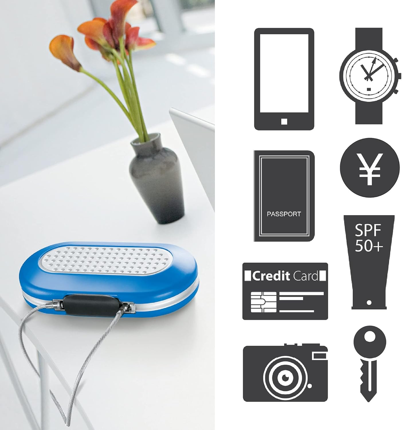 Master Lock Portable Personal Safe 4 Digit 5900JADCLAMBLU Blue