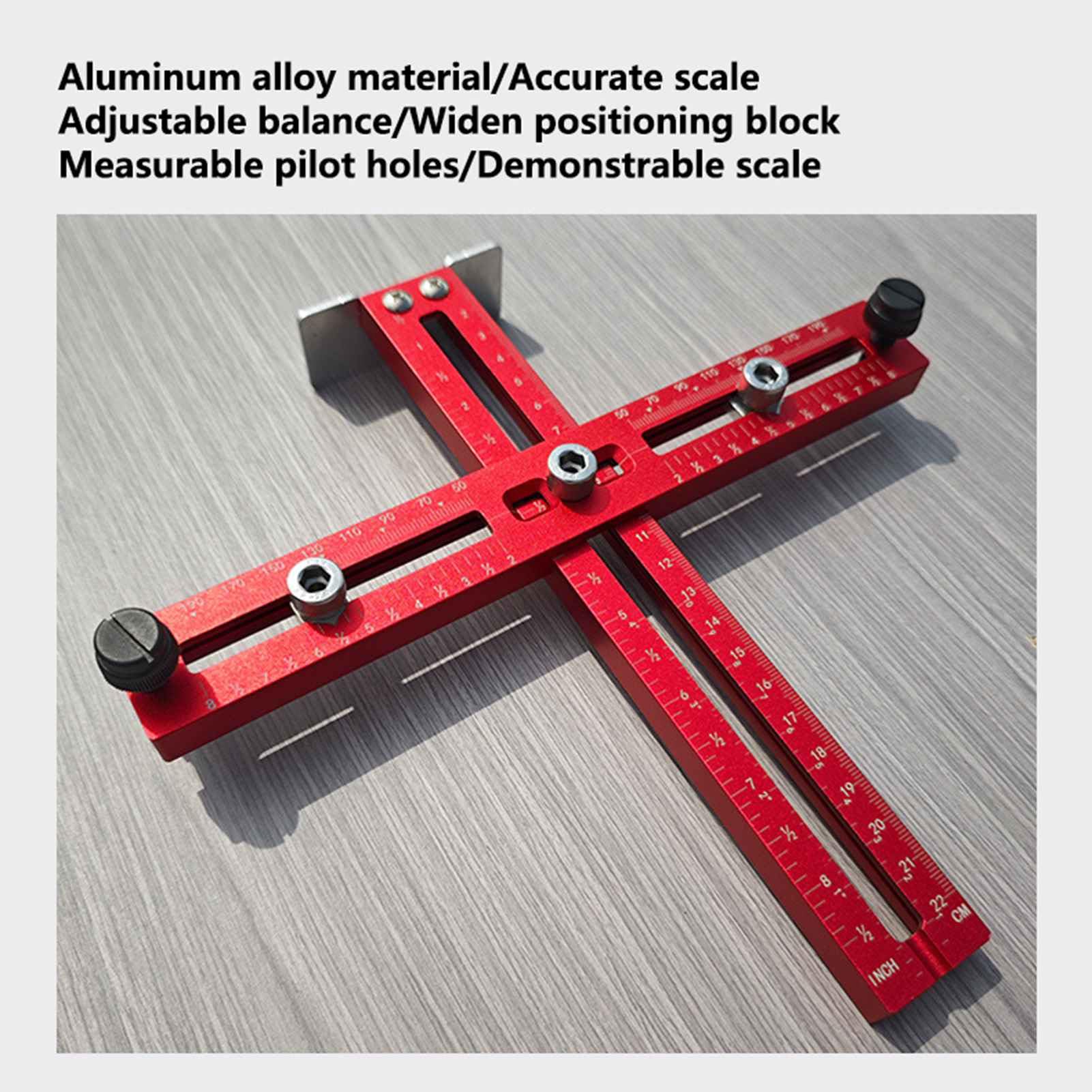Aluminum Alloy Cabinet Hardware Jig – Anti-Deformation With Bidirectional Scale For Door Installation