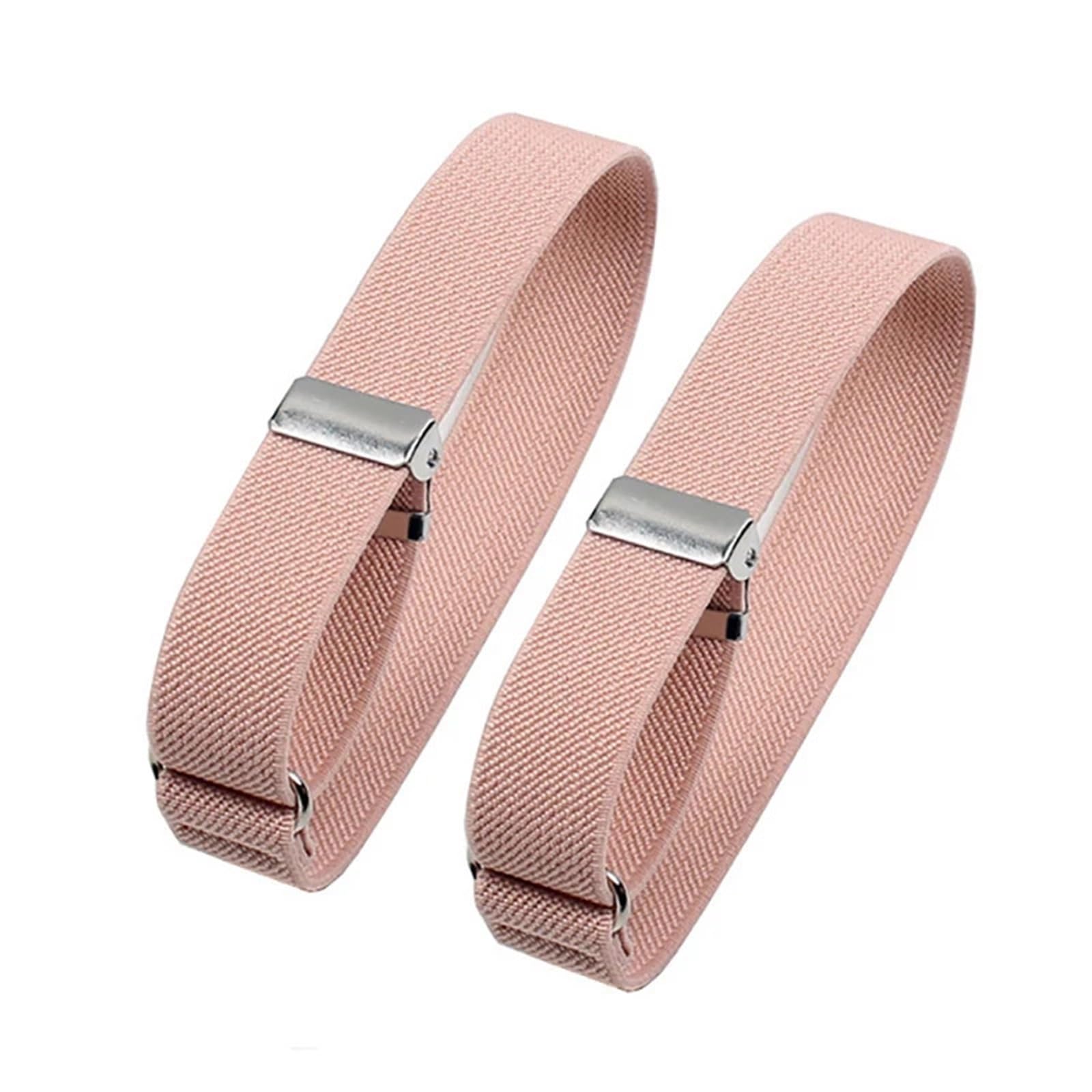 Elástico para coser Ligas de manga for mujeres y hombres, 20 piezas, brazalete elástico ajustable, mangas camisa, soporte for puños(Pink)