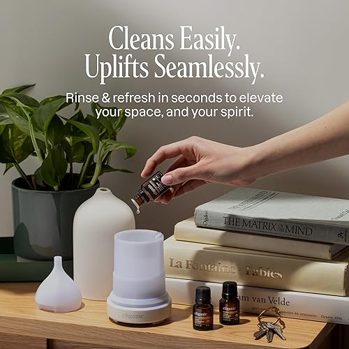 Miniatura 7 de Cliganic Signature - Juego de difusor de aceites esenciales, humidificador de aromaterapia con LED para el hogar, la oficina y el dormitorio,