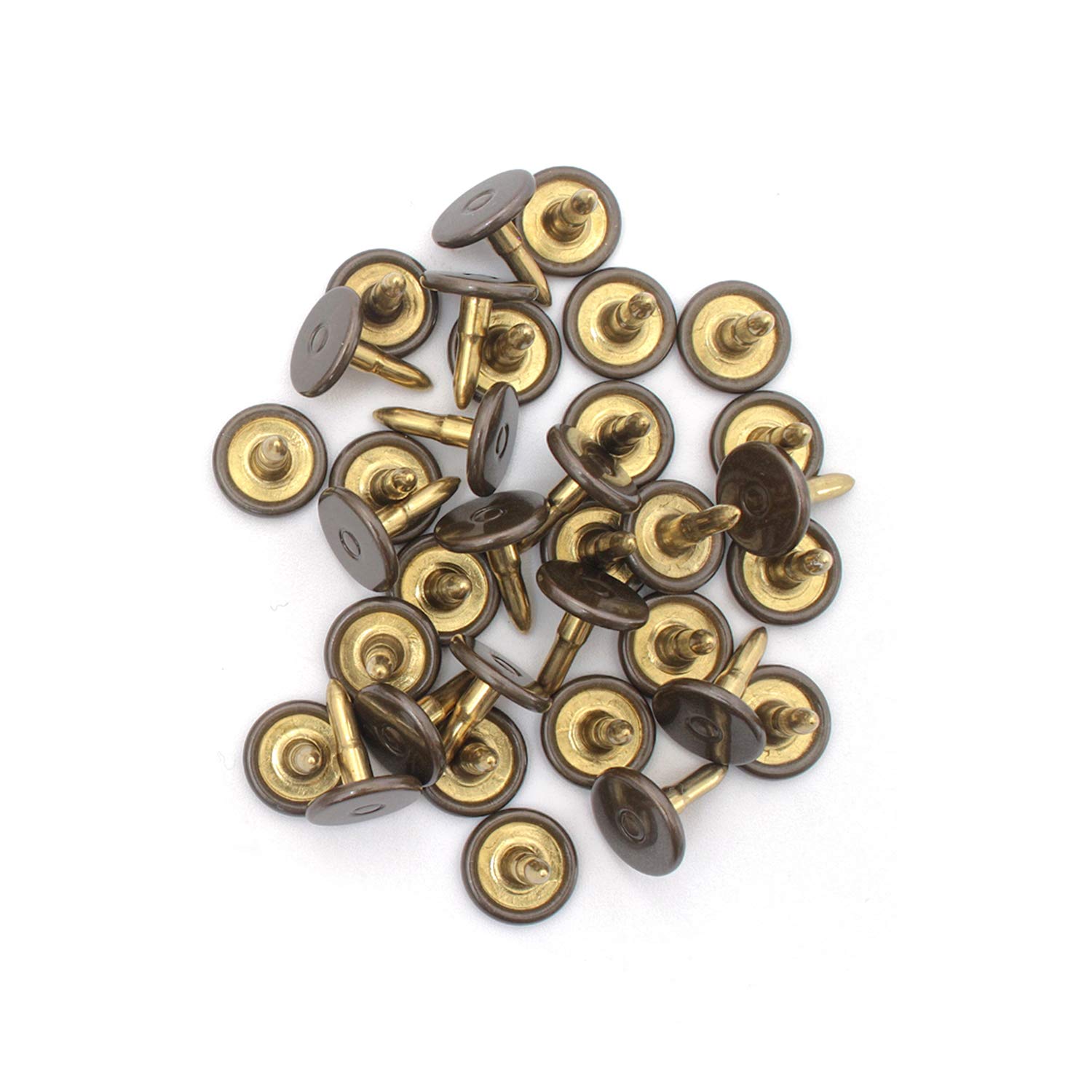 Trimming Shop 17mm Brass Jeans Buttons in Silver and Pins with Fixing Hand Tool JB35