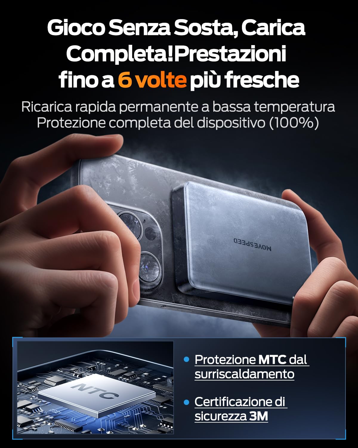 MOVESPEED MagSafe Power Bank 10000mAh Powerbank Slim Magnetic Powerbank Caricabatterie Portatile Wireless Piccola Batteria Magsafe Compatibile con iPhone 17 Pro Air/ 16 Pro Max (Grigio Siderale)