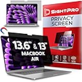 SightPro Magnetic Privacy Screen for MacBook Air 13 & 13.6 Inch (2022-2025, M2, M3, M4) Removable Laptop Privacy Filter Shield and Protector